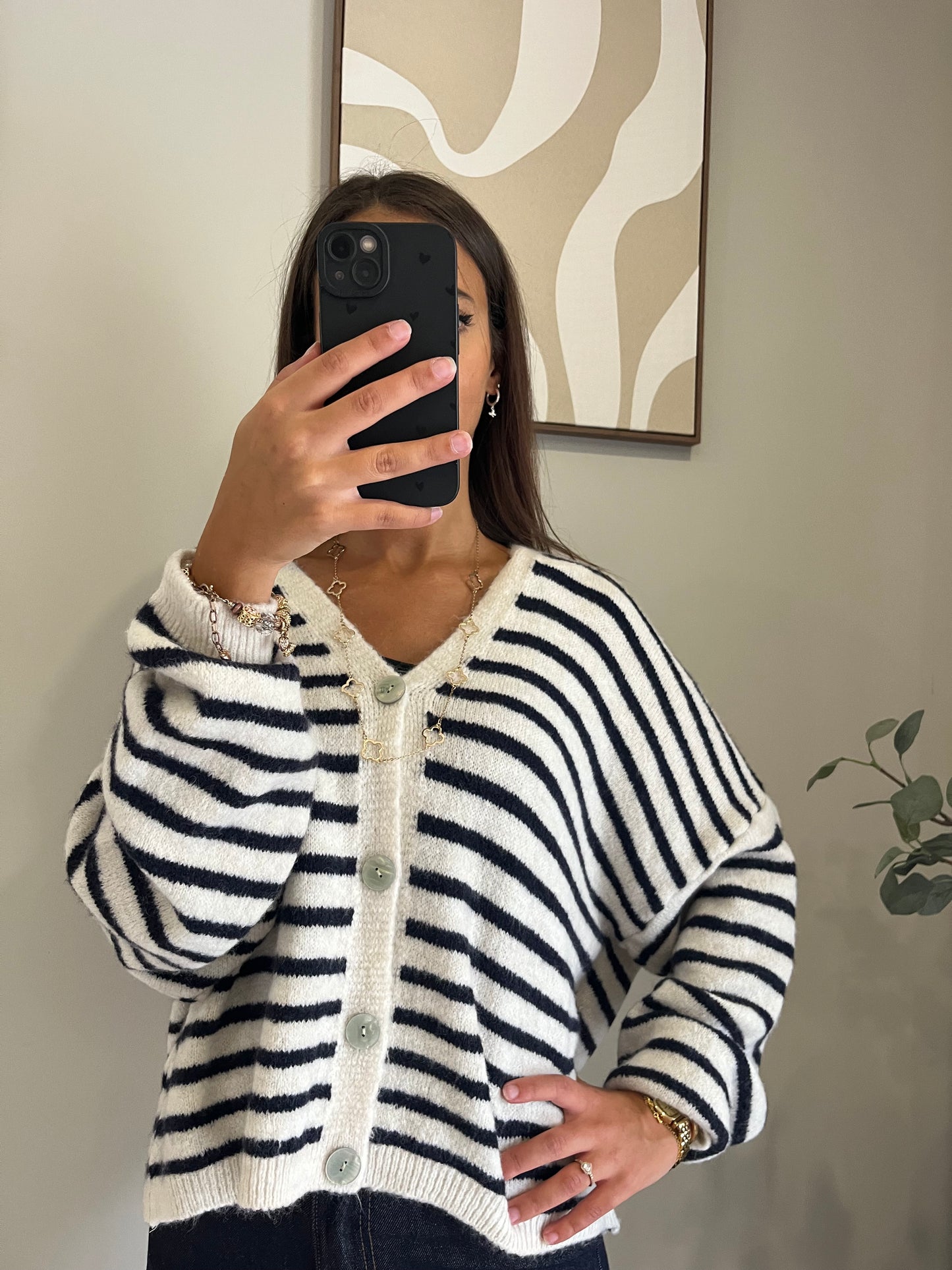 Gilet Vibes rayures bleues