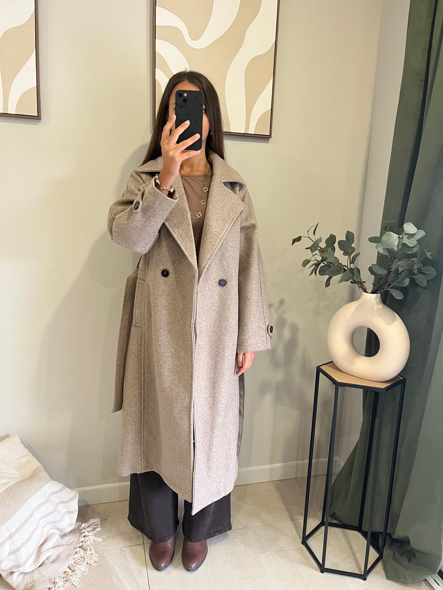Manteau Sirah taupe