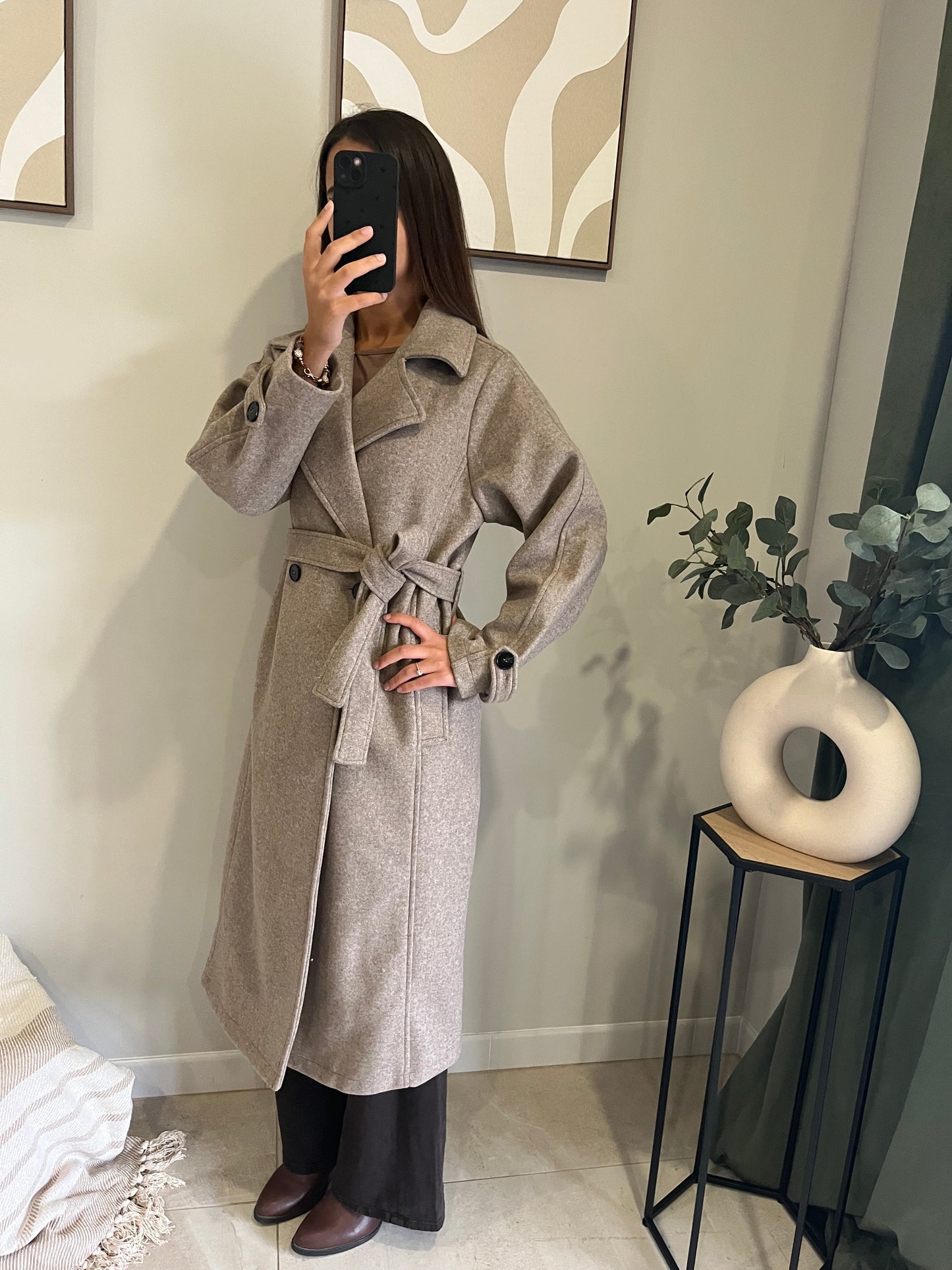 Manteau Sirah taupe
