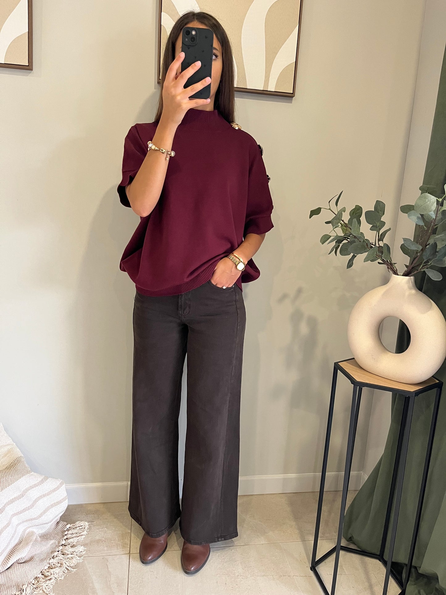Pull Éclat doré