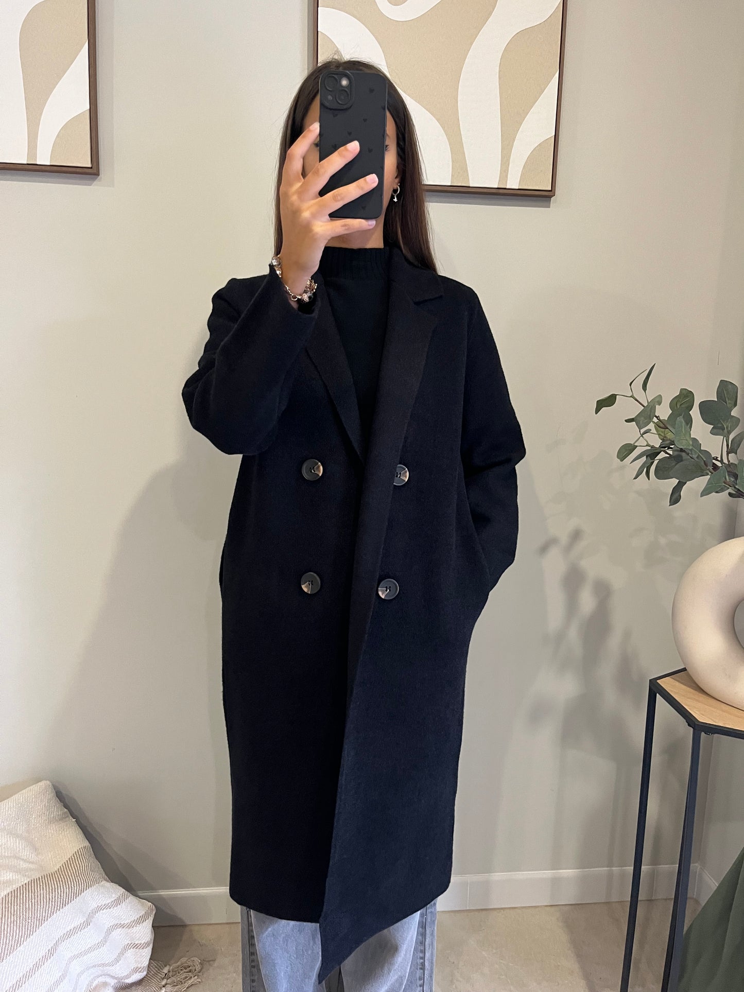Manteau City long noir