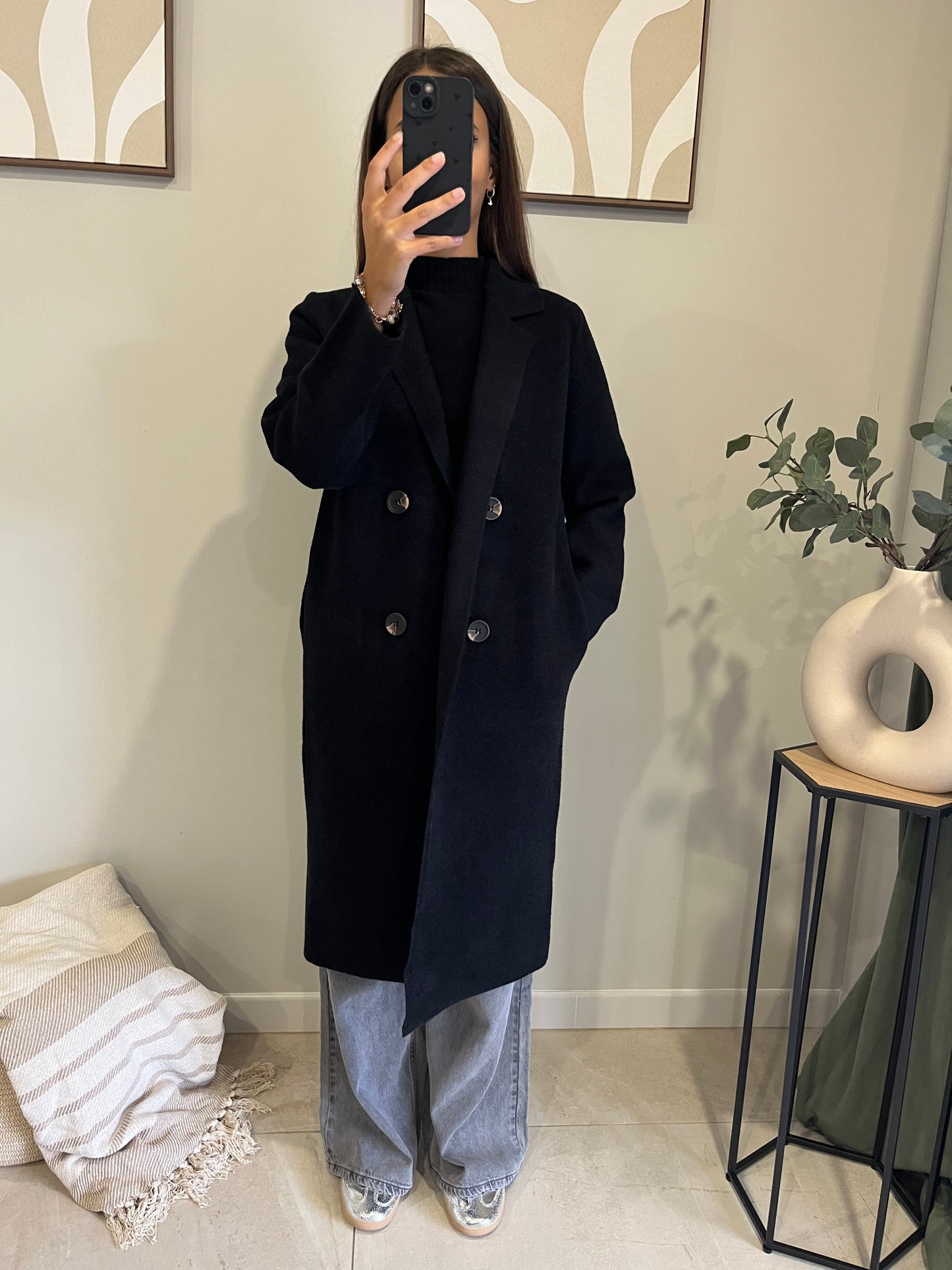 Manteau City long noir