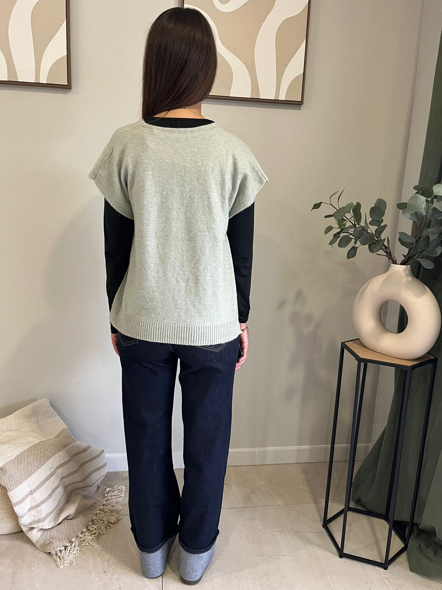 Pull Aura_Vert sauge