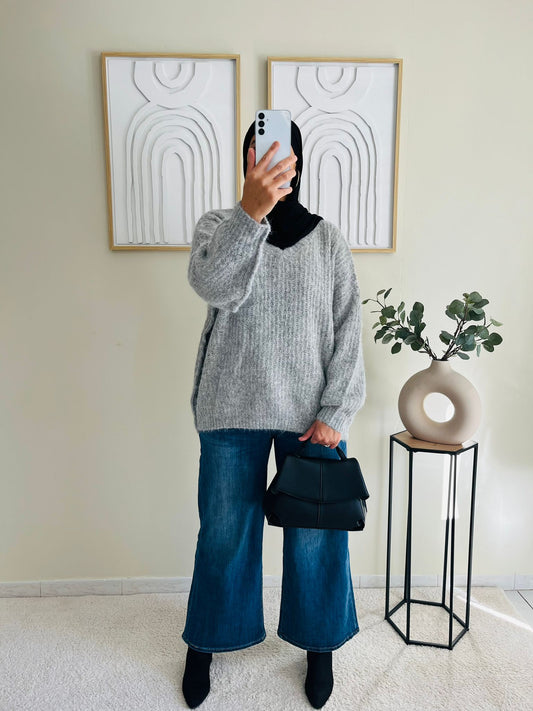 Pull Venus gris perle