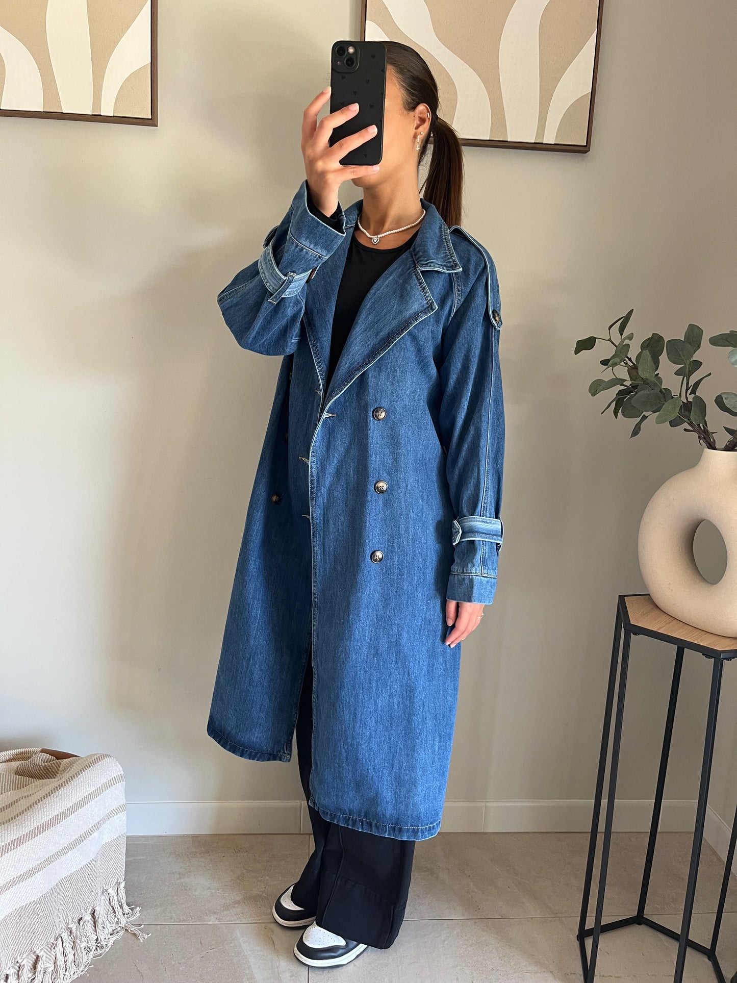 Trench Denim Élégance