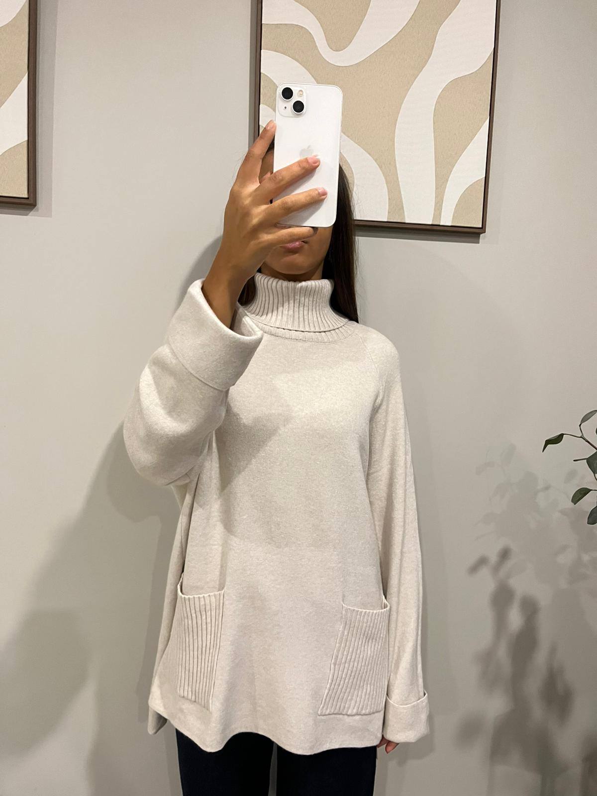 Pull cocooning oversize Noir