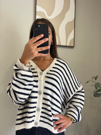 Gilet Vibes rayures bleues