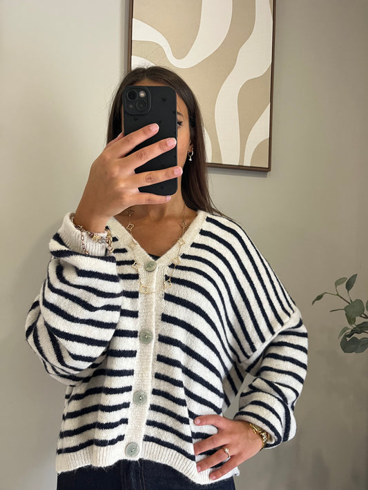 Gilet Vibes rayures bleues