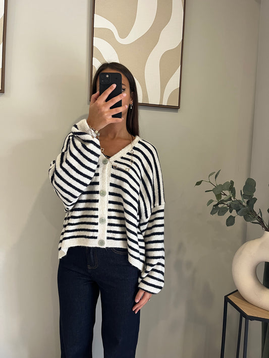 Gilet Vibes rayures bleues