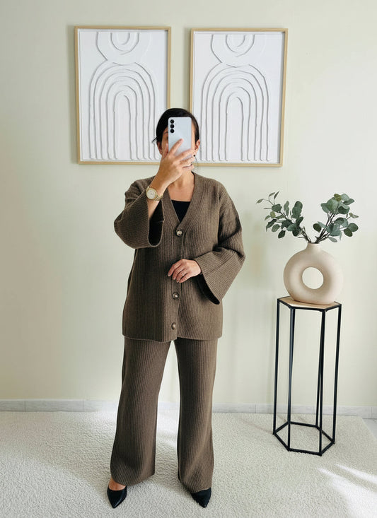 Ensemble cocoon kaki