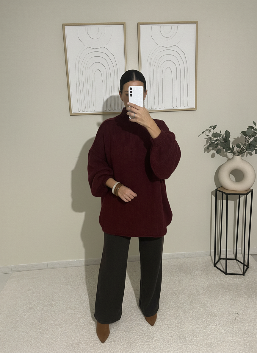 Pull bordeaux Noah