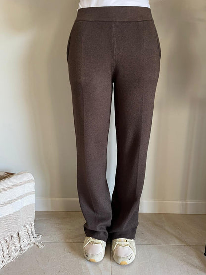 Pantalon Elégance maille_marron