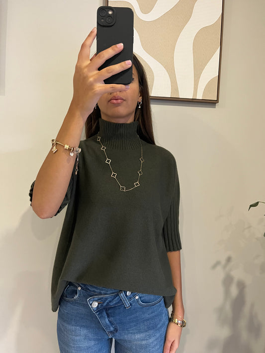 Pull Linéa Kaki