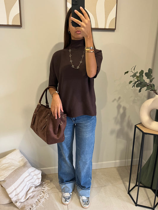 Pull Linéa marron