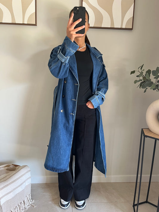 Trench Denim Élégance