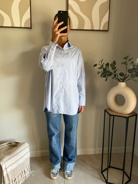 Chemise oversize bleu