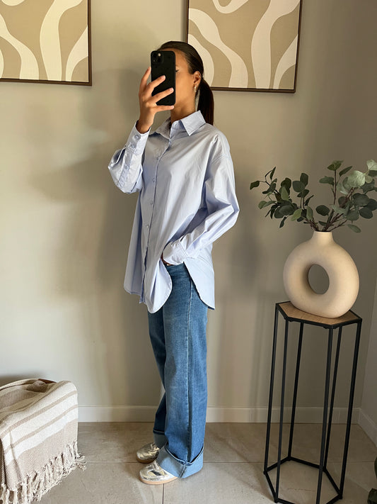 Chemise oversize bleu