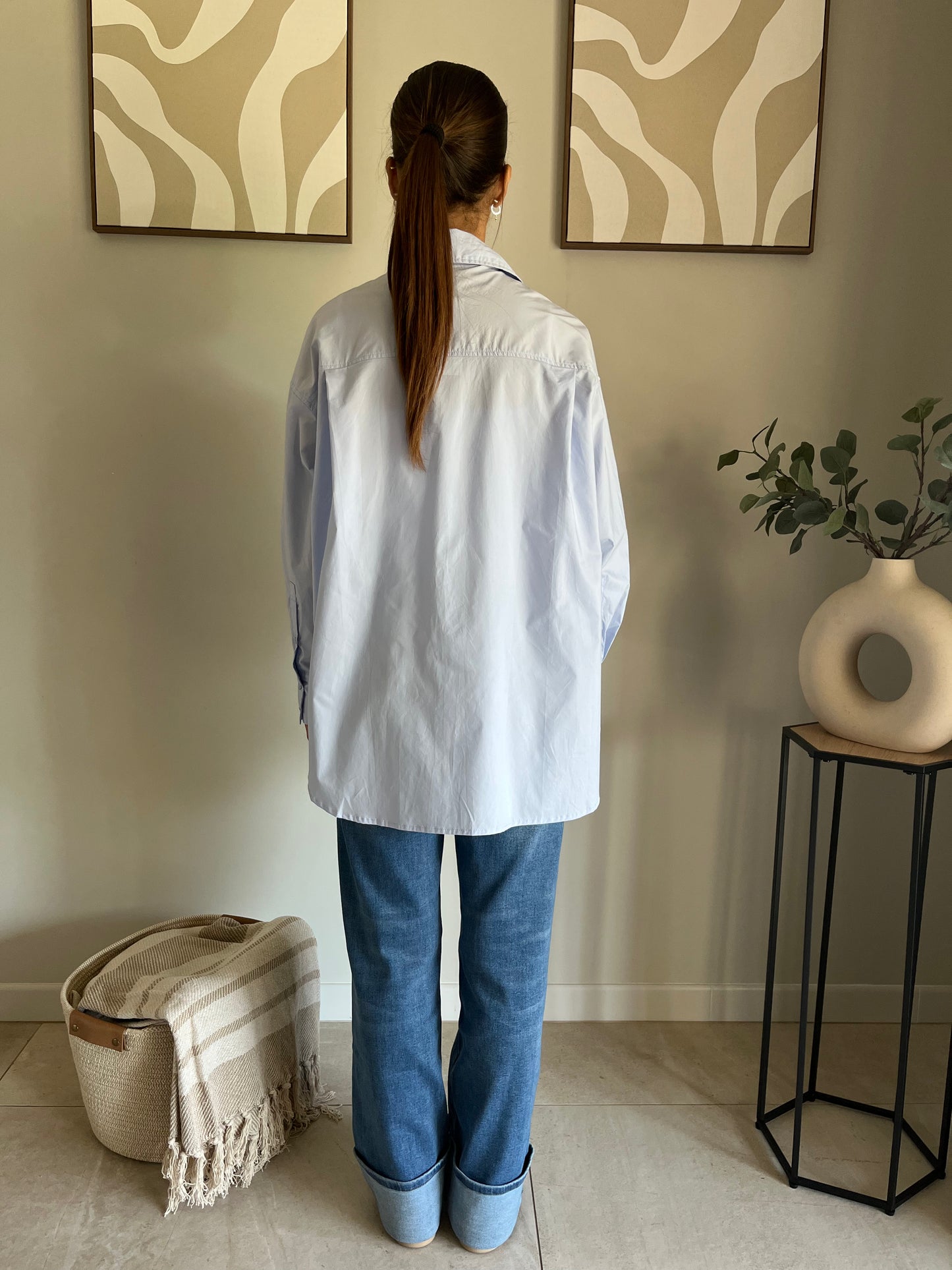 Chemise oversize bleu