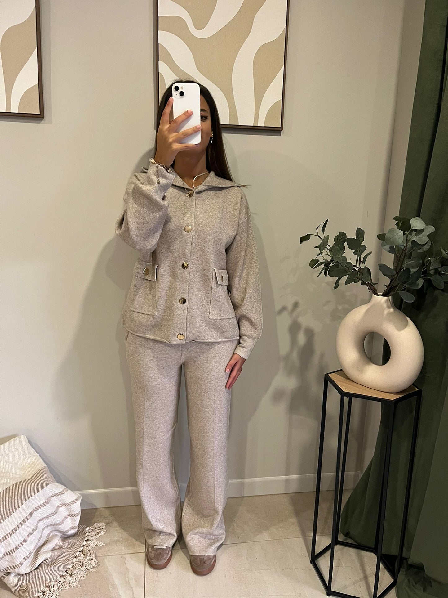 Pantalon Elégance maille_beige